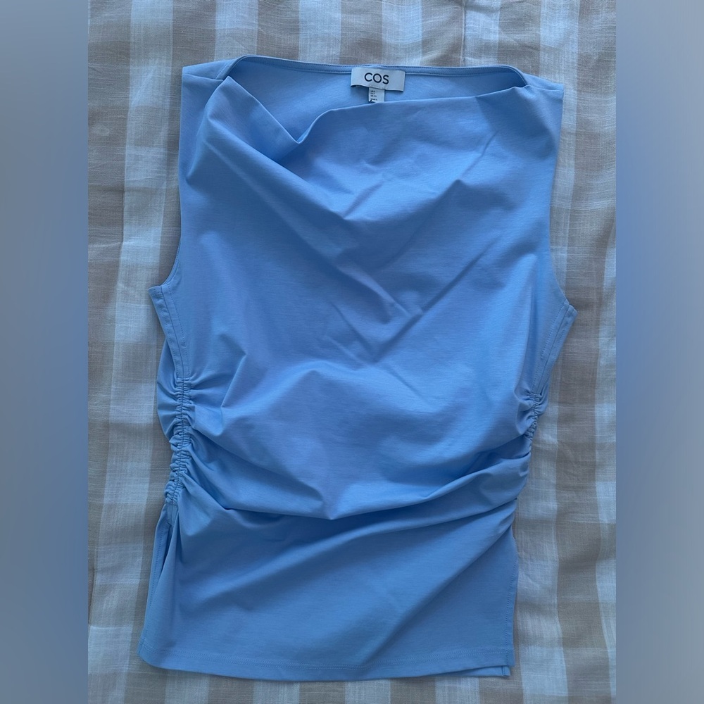Ruched Blue Top from Cos